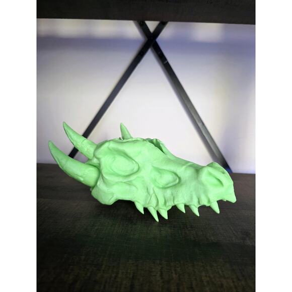 Deathroot Glow-in-the-Dark Skull Planter Altar Bowl for Plants, Candy, Trinkets - Picture 4 of 8